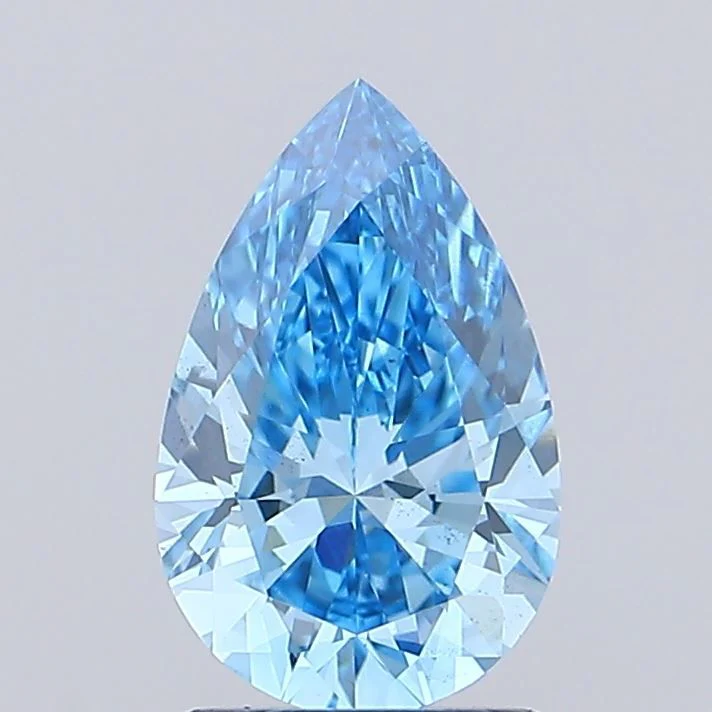 1.51 ct. Fancy Vivid Blue/VS2 Pear Lab Grown Diamond
