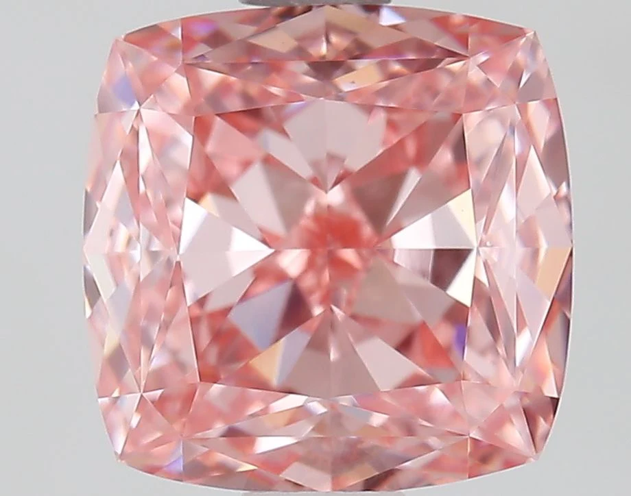 1.51 ct. Fancy Vivid Pink/VVS2 Cushion Modified Lab Grown Diamond