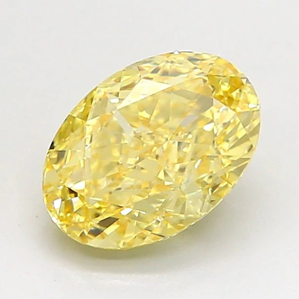 1.52 ct. Fancy Intense Yellow/VS1 Oval Lab Grown Diamond