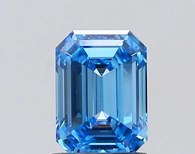 1.52 ct. Fancy Vivid Blue/VS1 Emerald Lab Grown Diamond