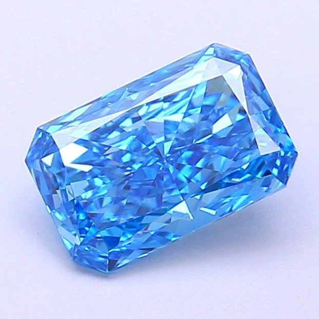 1.52 ct. Fancy Vivid Blue/VVS2 Radiant Lab Grown Diamond