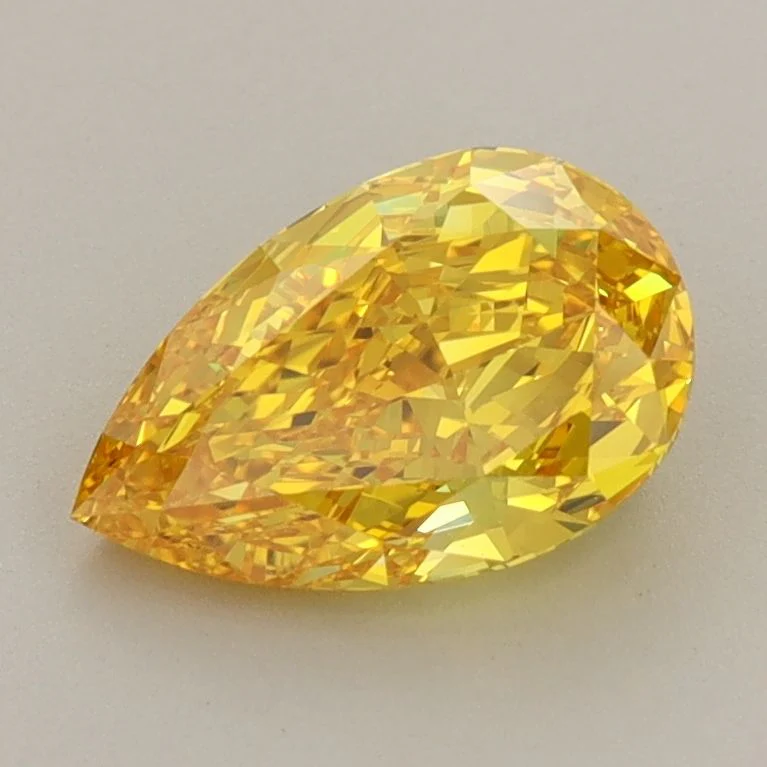 1.52 ct. Fancy Vivid Yellow/VVS1 Pear Lab Grown Diamond
