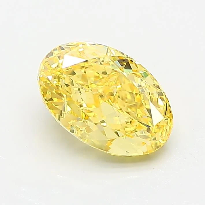 1.53 ct. Fancy Vivid Yellow/VS2 Oval Lab Grown Diamond - Image 2