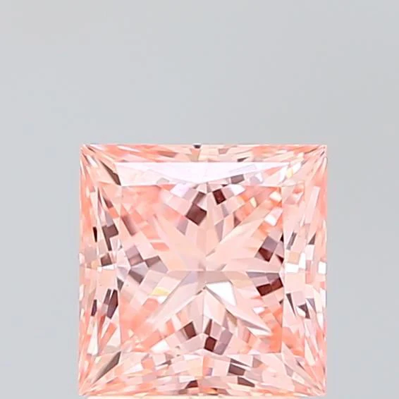 1.54 ct. Fancy Intense Pink/VS1 Princess Lab Grown Diamond