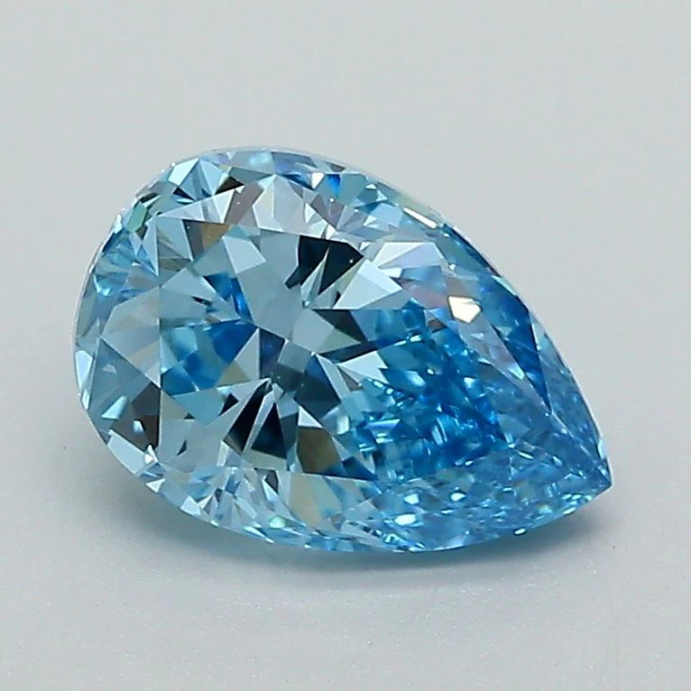 1.54 ct. Fancy Vivid Blue/VS1 Pear Lab Grown Diamond