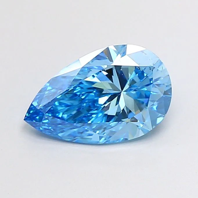 1.54 ct. Fancy Vivid Blue/VS2 Pear Lab Grown Diamond