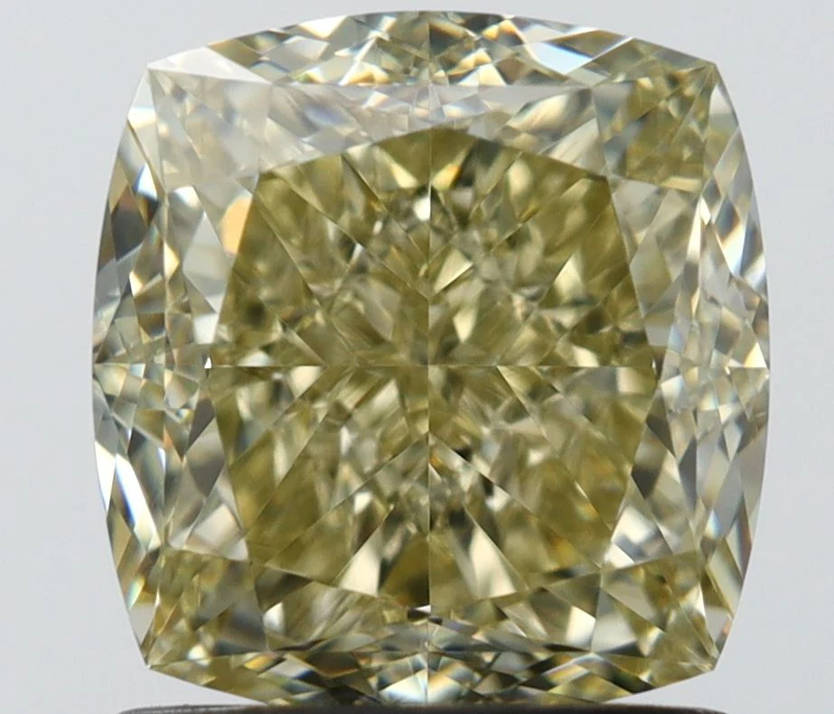 1.54 ct. Fancy Yellow/VS1 Cushion Brilliant Diamond