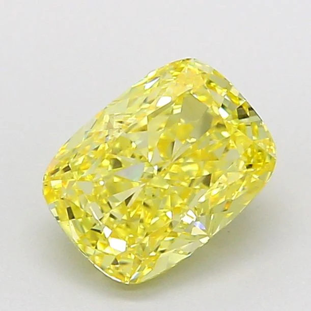 1.55 ct. Fancy Intense Yellow/VS1 Cushion Modified Lab Grown Diamond