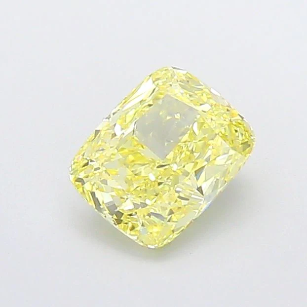 1.55 ct. Fancy Intense Yellow/VS1 Cushion Modified Lab Grown Diamond