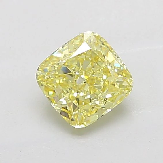1.56 ct. Fancy Intense Yellow/VVS2 Cushion Modified Lab Grown Diamond