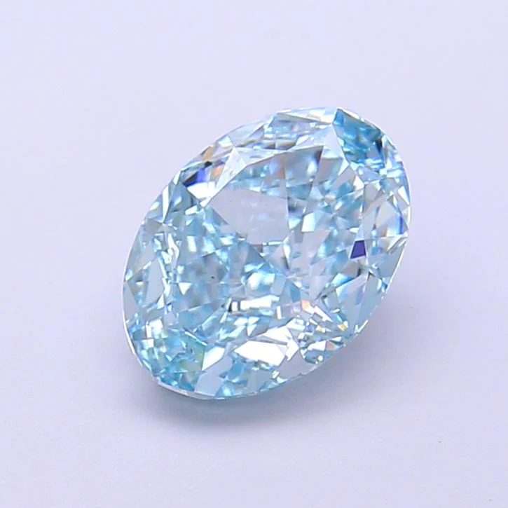 1.56 ct. Fancy Vivid Blue/VS1 Oval Lab Grown Diamond - Image 2