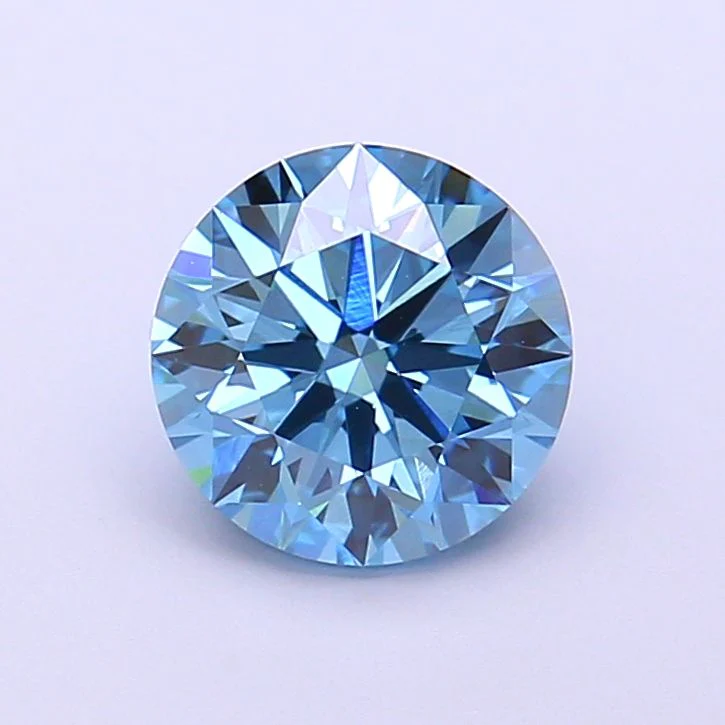 1.56 ct. Fancy Vivid Blue/VVS2 Round Lab Grown Diamond