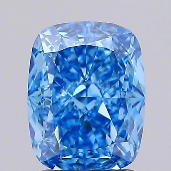 1.57 ct. Fancy Vivid Blue/VS1 Cushion Modified Lab Grown Diamond