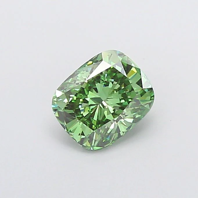 1.57 ct. Fancy Vivid Green/VVS2 Cushion Modified Lab Grown Diamond