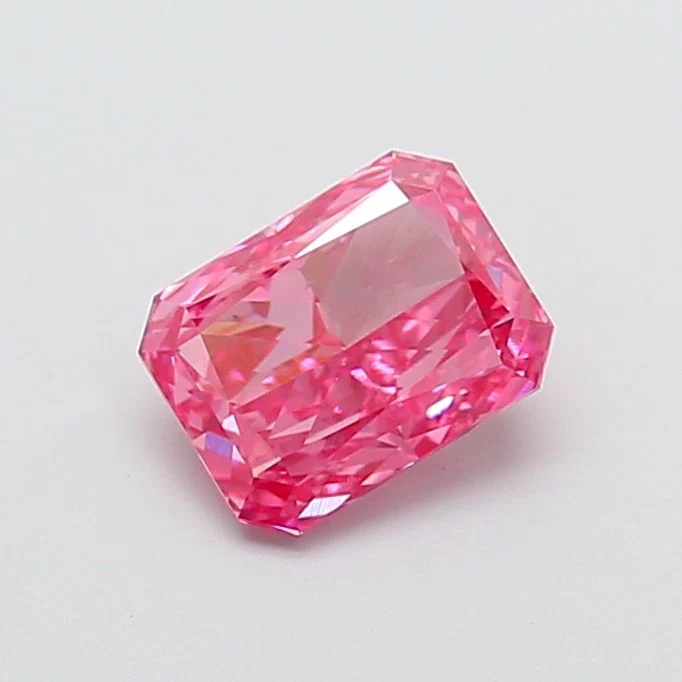 1.57 ct. Fancy Vivid Pink/VS1 Radiant Lab Grown Diamond