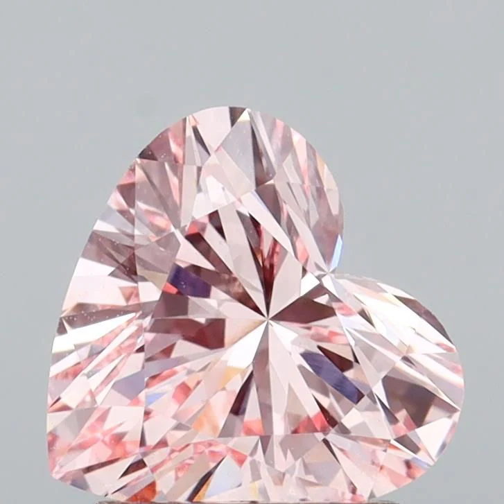1.58 ct. Fancy Intense Pink/VVS2 Heart Lab Grown Diamond