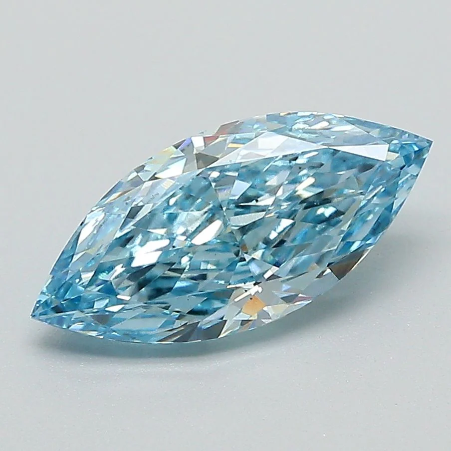 1.58 ct. Fancy Vivid Blue/VS2 Marquise Lab Grown Diamond