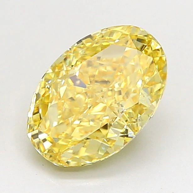 1.59 ct. Fancy Intense Yellow/VVS2 Oval Lab Grown Diamond