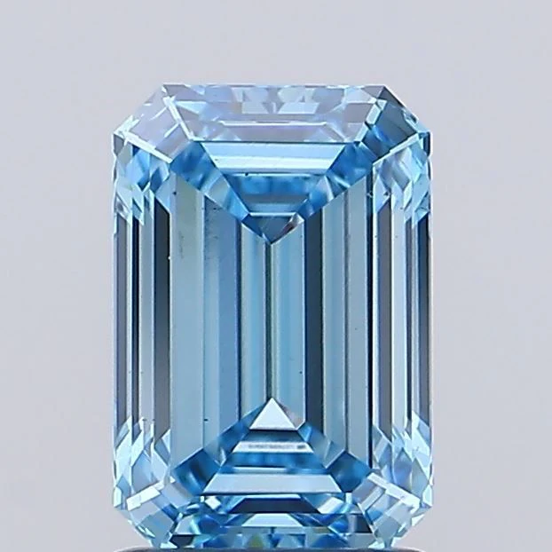 1.59 ct. Fancy Vivid Blue/VS1 Emerald Lab Grown Diamond