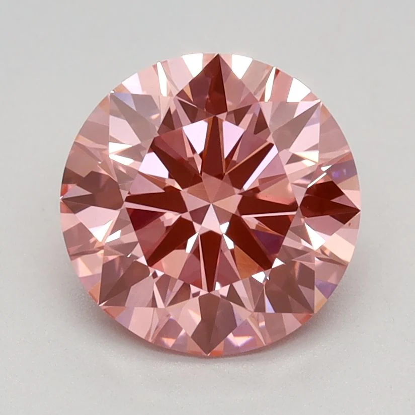 1.59 ct. Fancy Vivid Pink/VS1 Round Lab Grown Diamond
