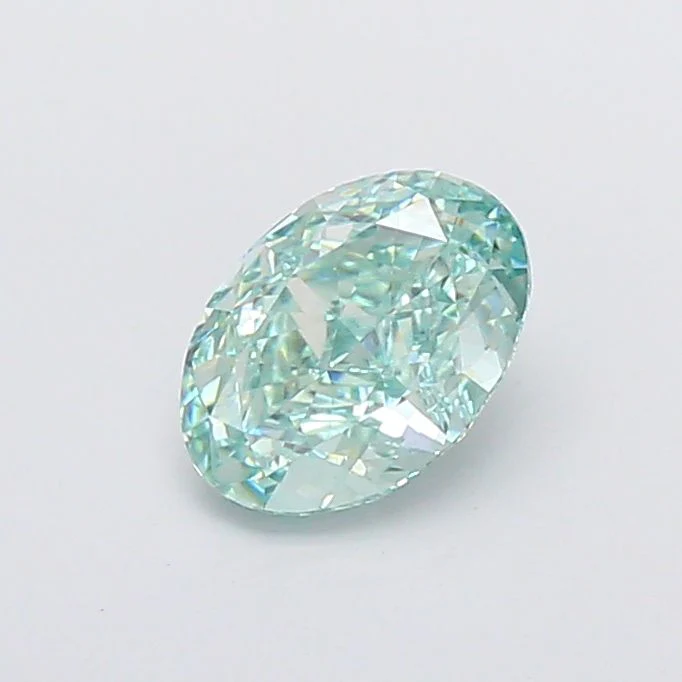 1.60 ct. Fancy Vivid Green/VVS2 Oval Lab Grown Diamond