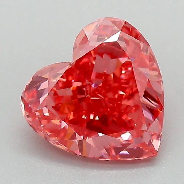 1.68 ct. Fancy Vivid Pink/VVS2 Heart Lab Grown Diamond
