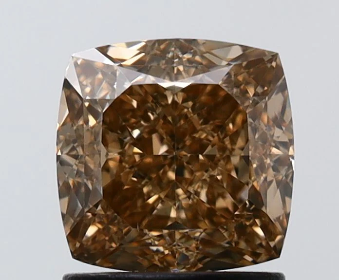 1.69 ct. Fancy Orange Brown/VS1 Cushion Brilliant Diamond