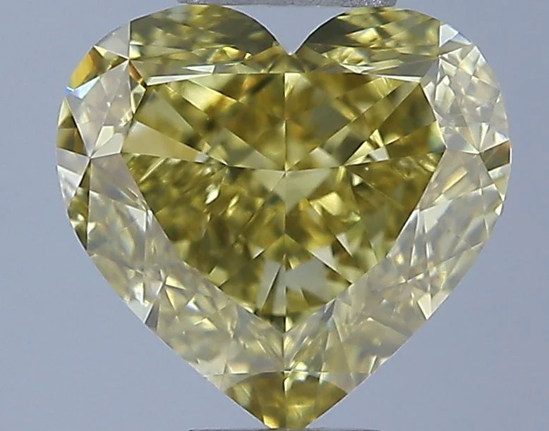 1.72 ct. Fancy Yellow/VVS2 Heart Diamond