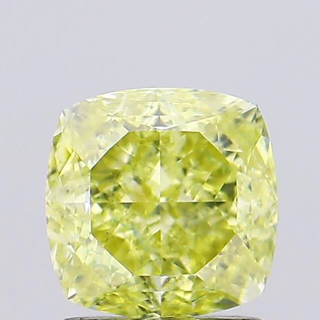1.73 ct. Fancy Brownish Greenish Yellow/VS2 Cushion Brilliant Diamond