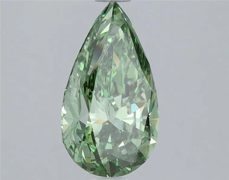 1.74 ct. Fancy Vivid Green/VS1 Pear Lab Grown Diamond