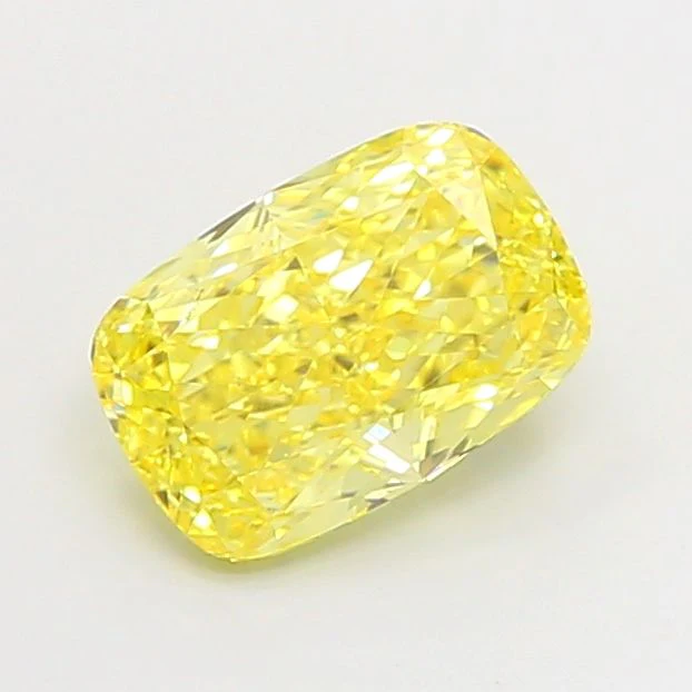 1.74 ct. Fancy Vivid Yellow/VS1 Cushion Modified Lab Grown Diamond