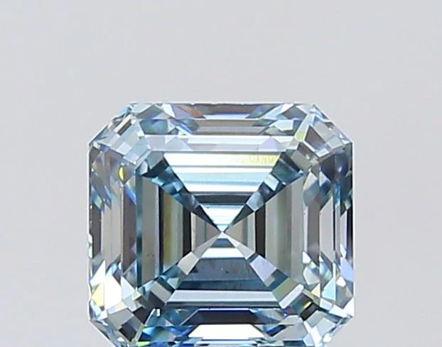 1.79 ct. Fancy Intense Greenish Blue/VS2 Asscher Lab Grown Diamond