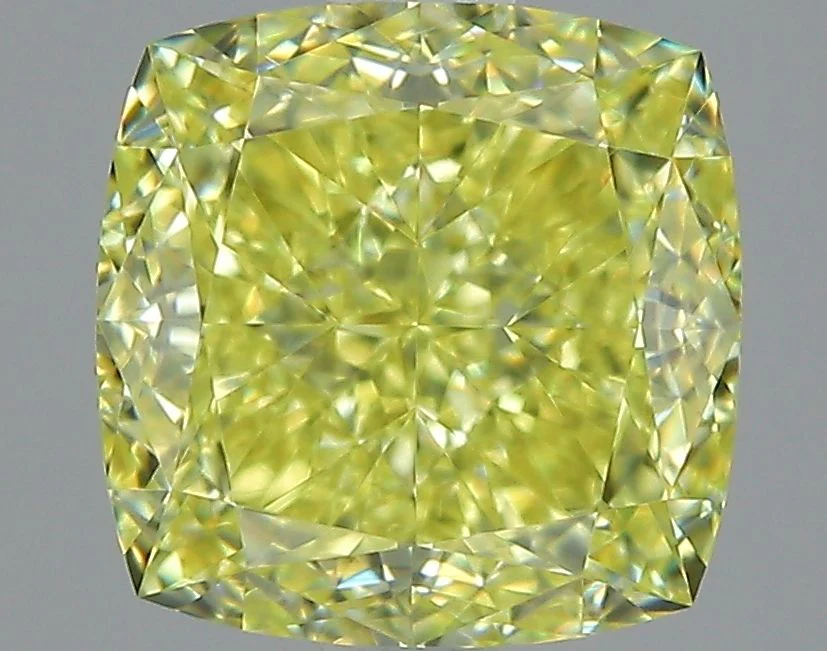 1.83 ct. Fancy Intense Yellow/VS1 Cushion Brilliant Diamond