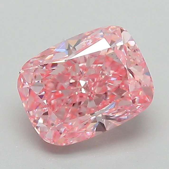 1.86 ct. Fancy Vivid Pink/VS1 Cushion Brilliant Lab Grown Diamond