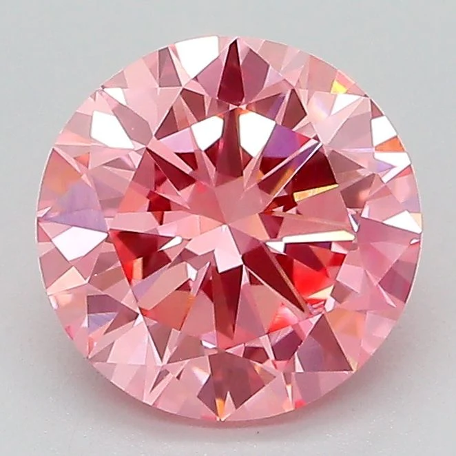 1.98 ct. Fancy Vivid Pink/VS1 Round Lab Grown Diamond