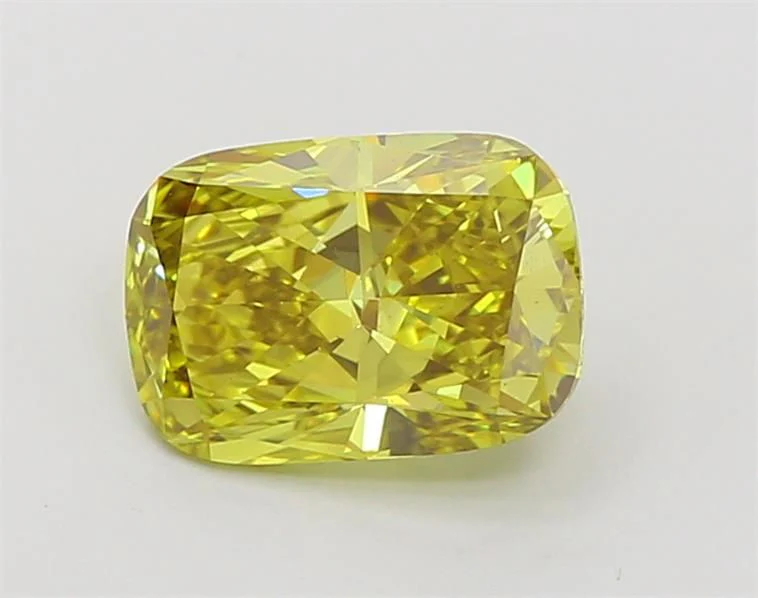 1.99 ct. Fancy Vivid Yellow/VS1 Cushion Brilliant Lab Grown Diamond