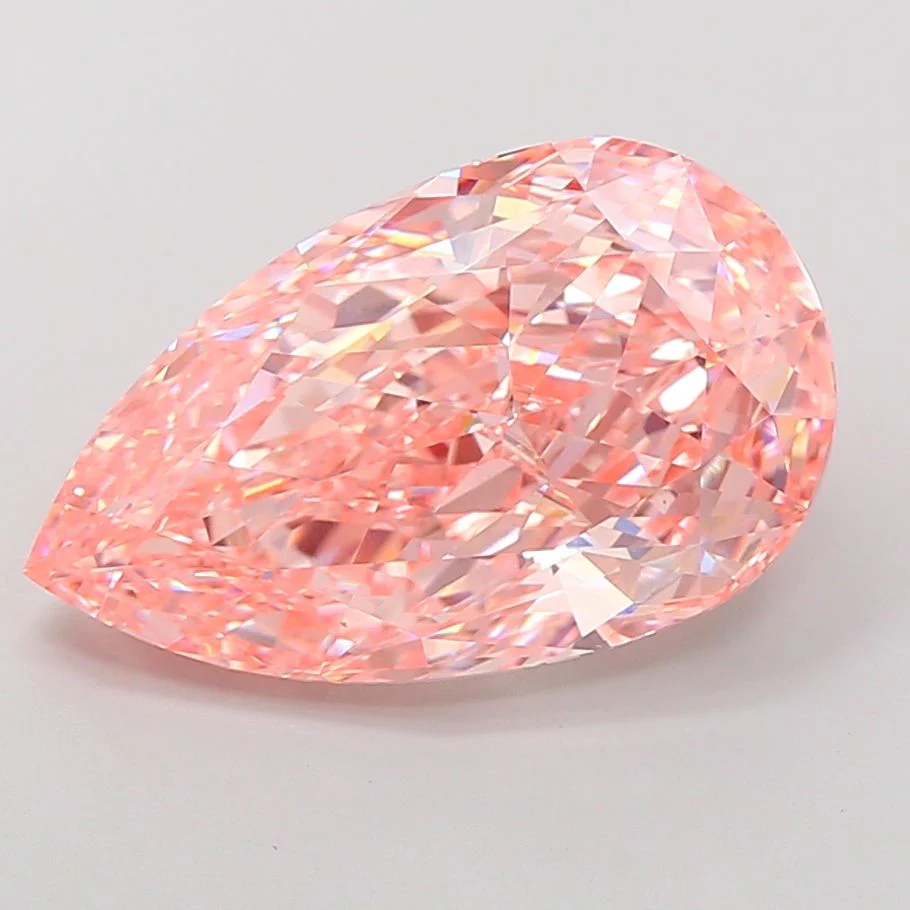 10.02 ct. Fancy Vivid Pink/VVS2 Pear Lab Grown Diamond