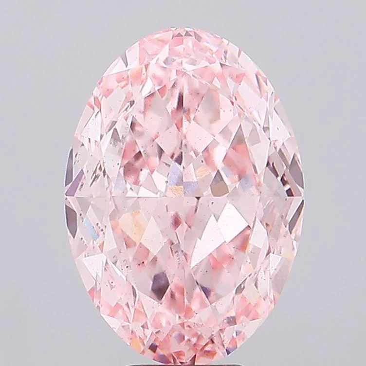 10.11 ct. Fancy Vivid Pink/SI1 Oval Lab Grown Diamond