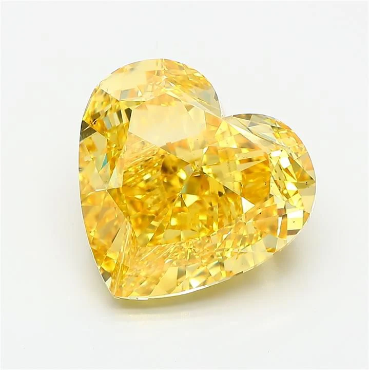 10.54 ct. Fancy Vivid Yellow/VS1 Heart Lab Grown Diamond