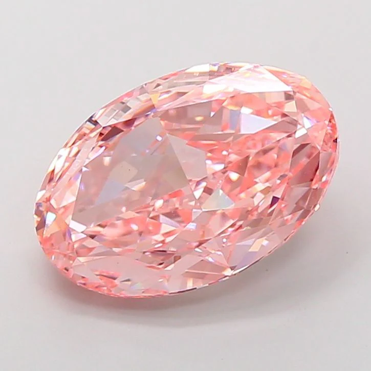 11.02 ct. Fancy Vivid Pink/VS1 Oval Lab Grown Diamond