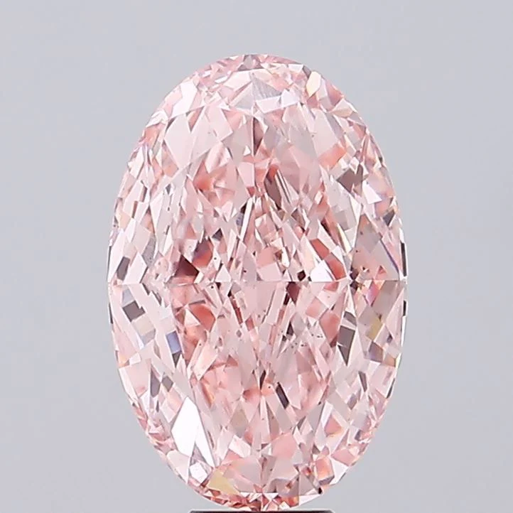 11.09 ct. Fancy Vivid Pink/VS2 Oval Lab Grown Diamond