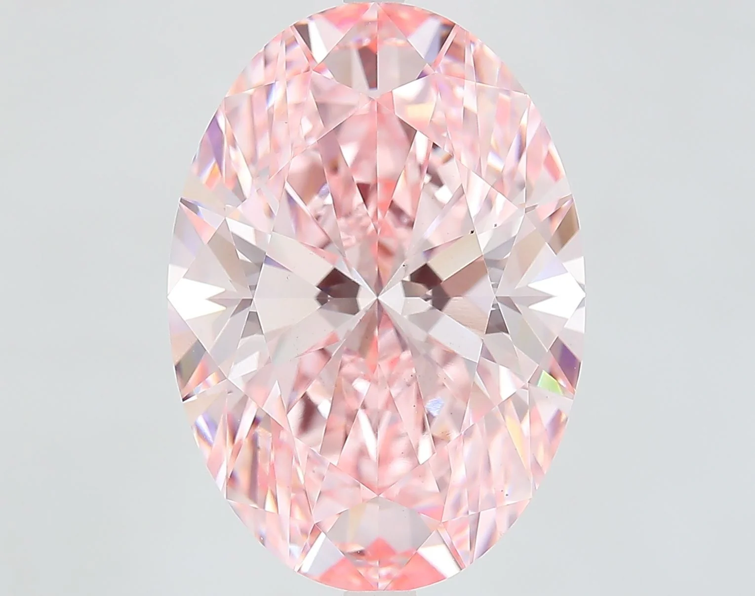 11.17 ct. Fancy Vivid Pink/VS1 Oval Lab Grown Diamond