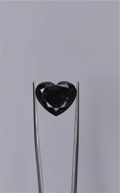 11.52 ct. Fancy Black/VVS2 Heart Diamond