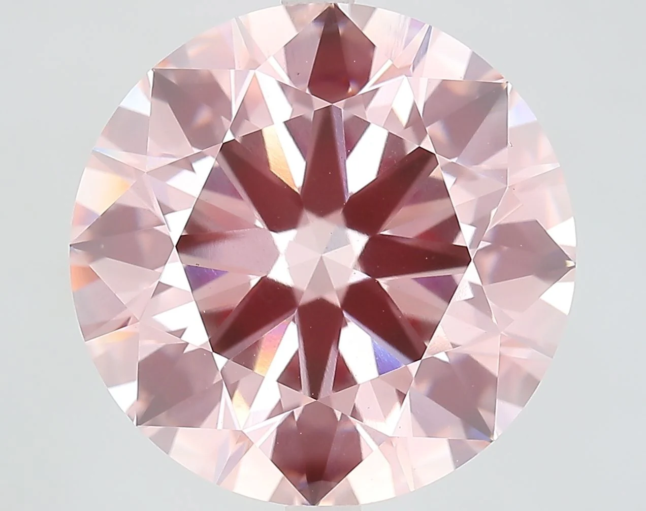 12.02 ct. Fancy Intense Pink/VS1 Round Lab Grown Diamond