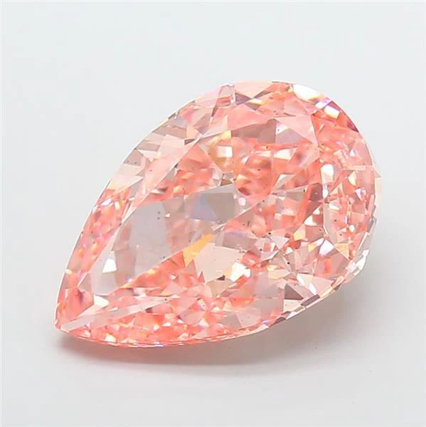 14.02 ct. Fancy Vivid Pink/VS2 Pear Lab Grown Diamond
