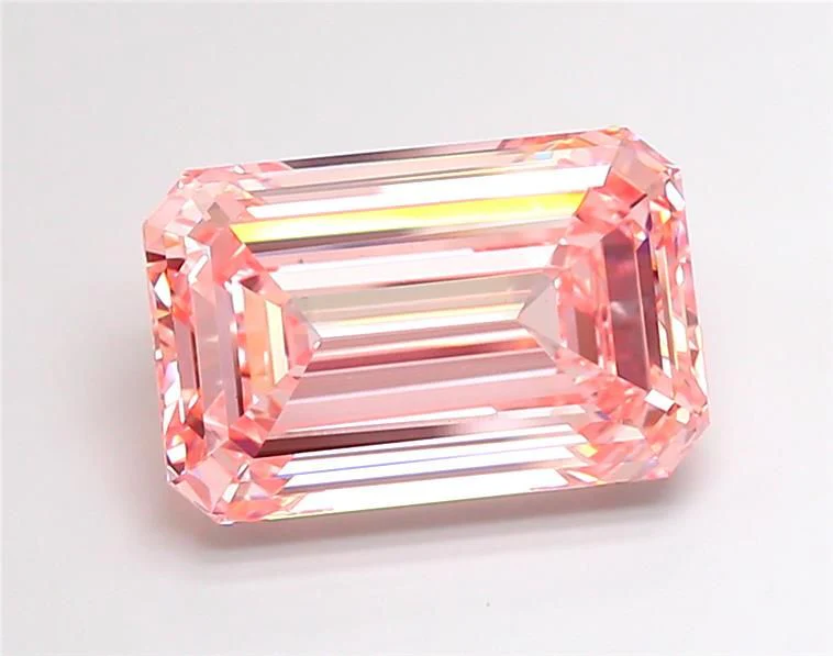 15.05 ct. Fancy Vivid Pink/VS1 Emerald Lab Grown Diamond