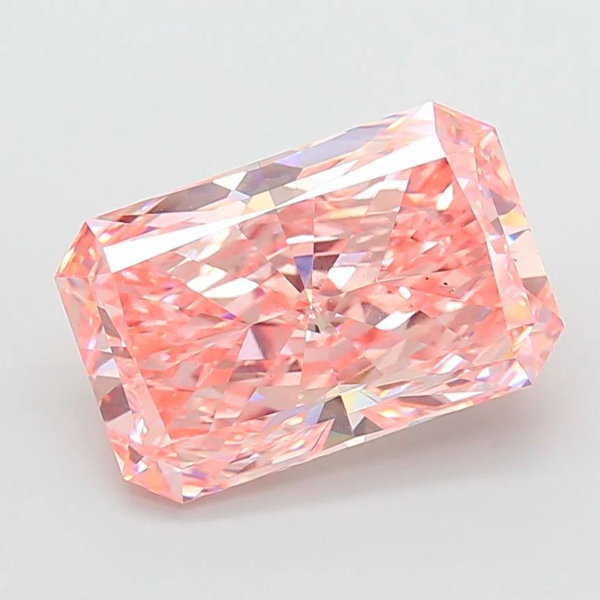 15.06 ct. Fancy Vivid Pink/VS2 Radiant Lab Grown Diamond