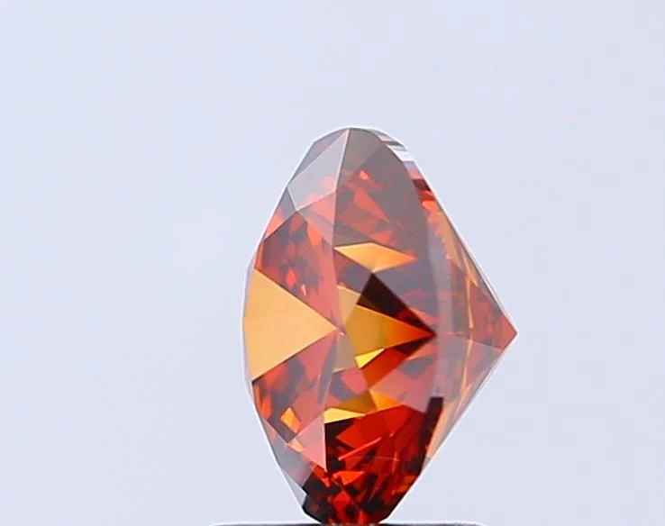 2.00 ct. Fancy Deep Orange/VS1 Round Lab Grown Diamond