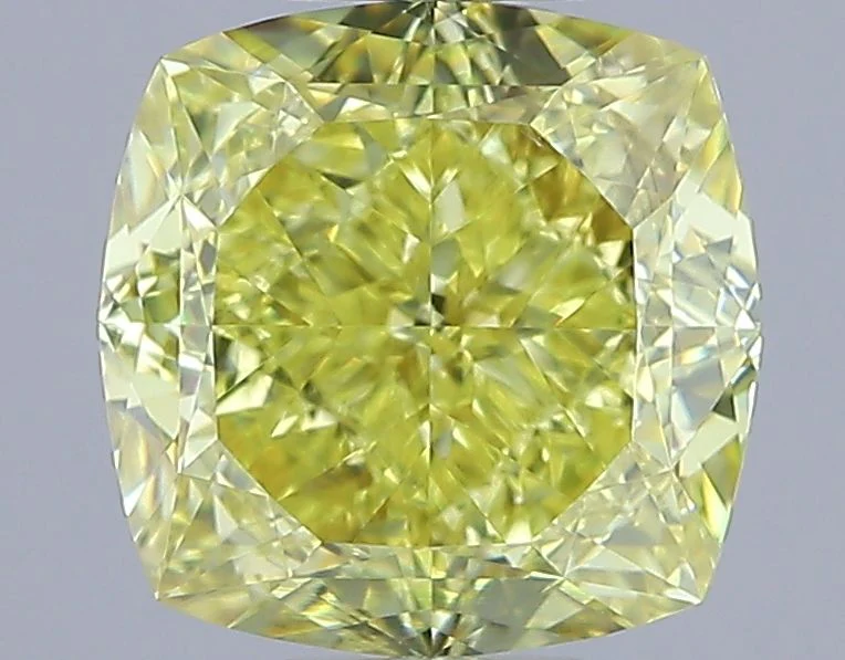 2.00 ct. Fancy Intense Yellow/SI1 Cushion Brilliant Diamond