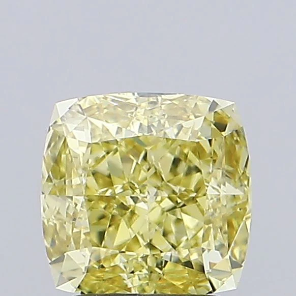 2.00 ct. Fancy Intense Yellow/VS1 Cushion Modified Lab Grown Diamond